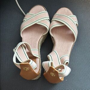 Tory Burch Pink and White Women's Sandals